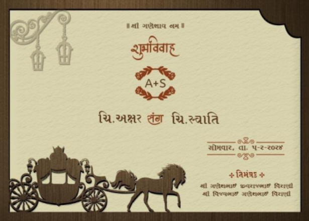 Sanskriti Splendor: Traditional  Gujarati Wedding Cards