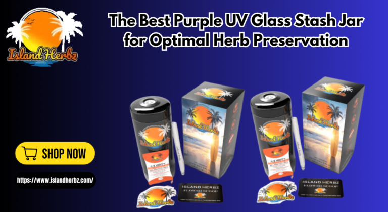 Purple UV Glass Stash Jar