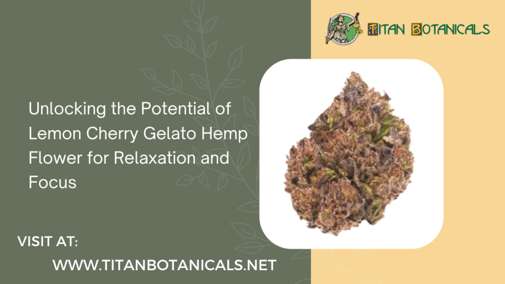 Unlocking the Potential of Lemon Cherry Gelato Hemp Flower for Relaxation and Focus