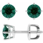 grown emerald earrings