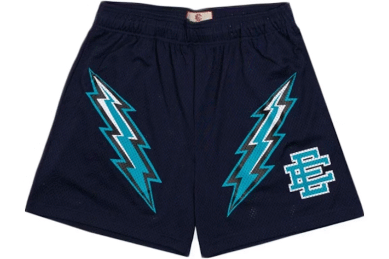 Eric Emanuel Lightning Bolt Short – Navy & Teal