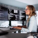 Software,Programmer,Or,Coder,Woman,Using,Office,Computer