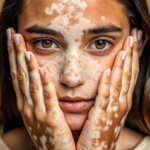 vitiligo face