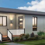 Modern prefabricated house design for fast, affordable, and sustainable living.