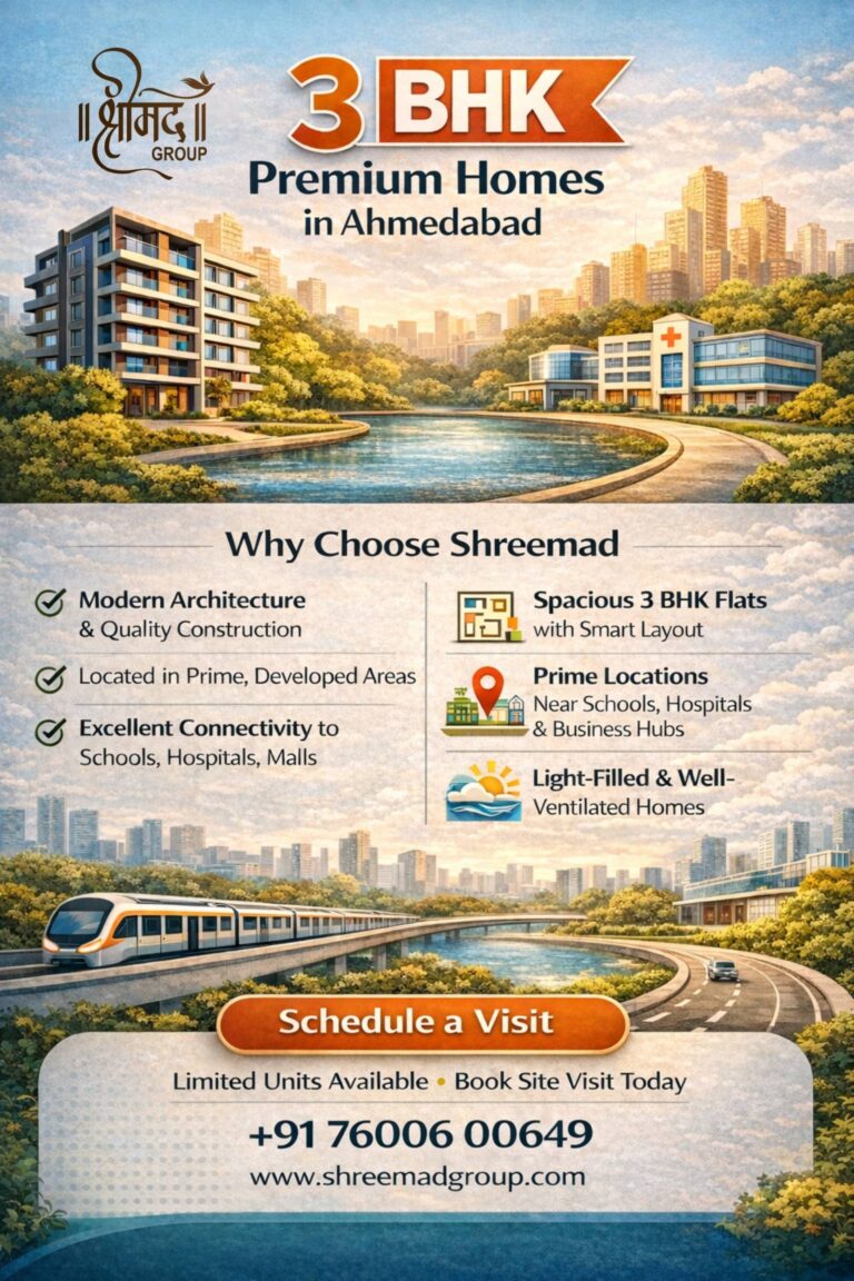 3 BHK Residential Flats for Sale in Ahmedabad’s Prime Locations
