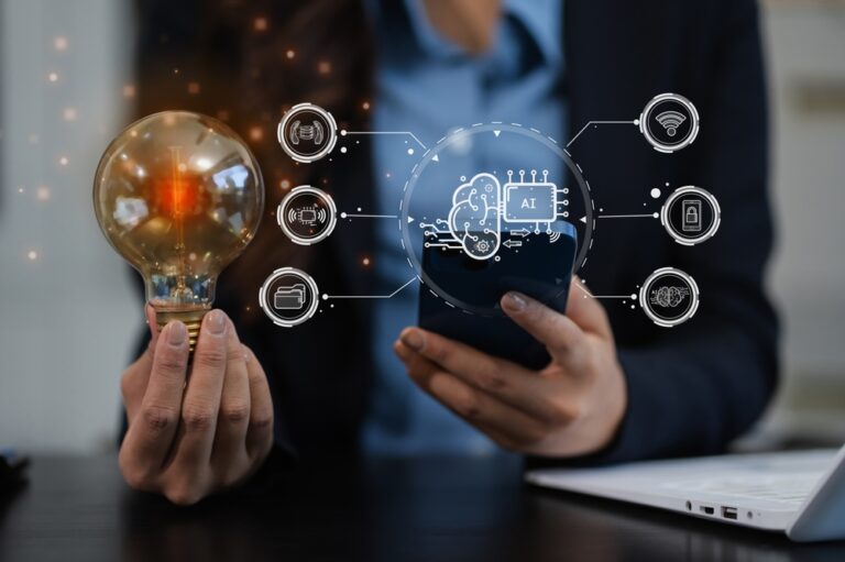 Digital,Transformation,Technology,Strategy,,Person,Using,Laptop,And,Smartphone,With