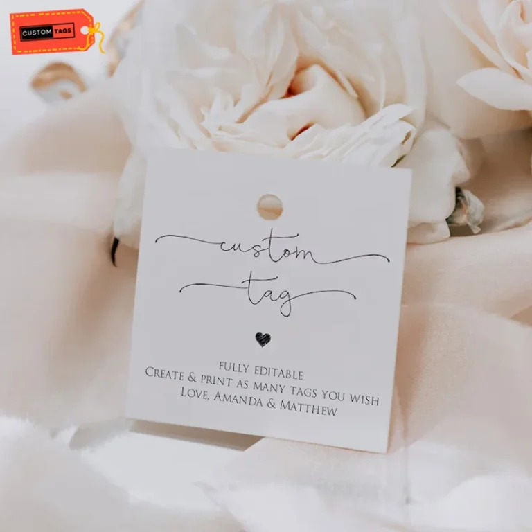 Custom square hang tags