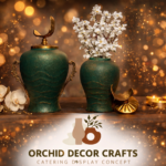 Elegant ceramic flower vase styled on a modern table for home decor