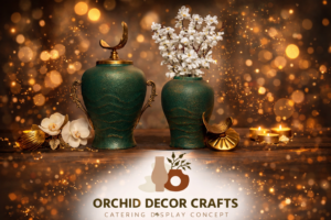 Elegant ceramic flower vase styled on a modern table for home decor