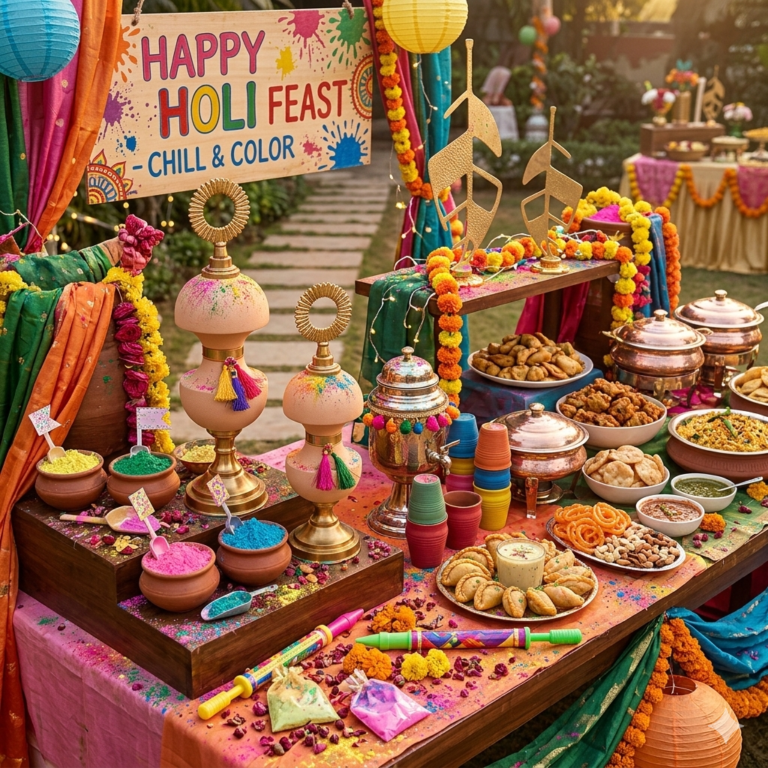 Buffet Decor in Moradabad with elegant wedding catering setup and decorative serving counters