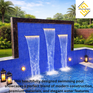 swimming pool construction work in progress