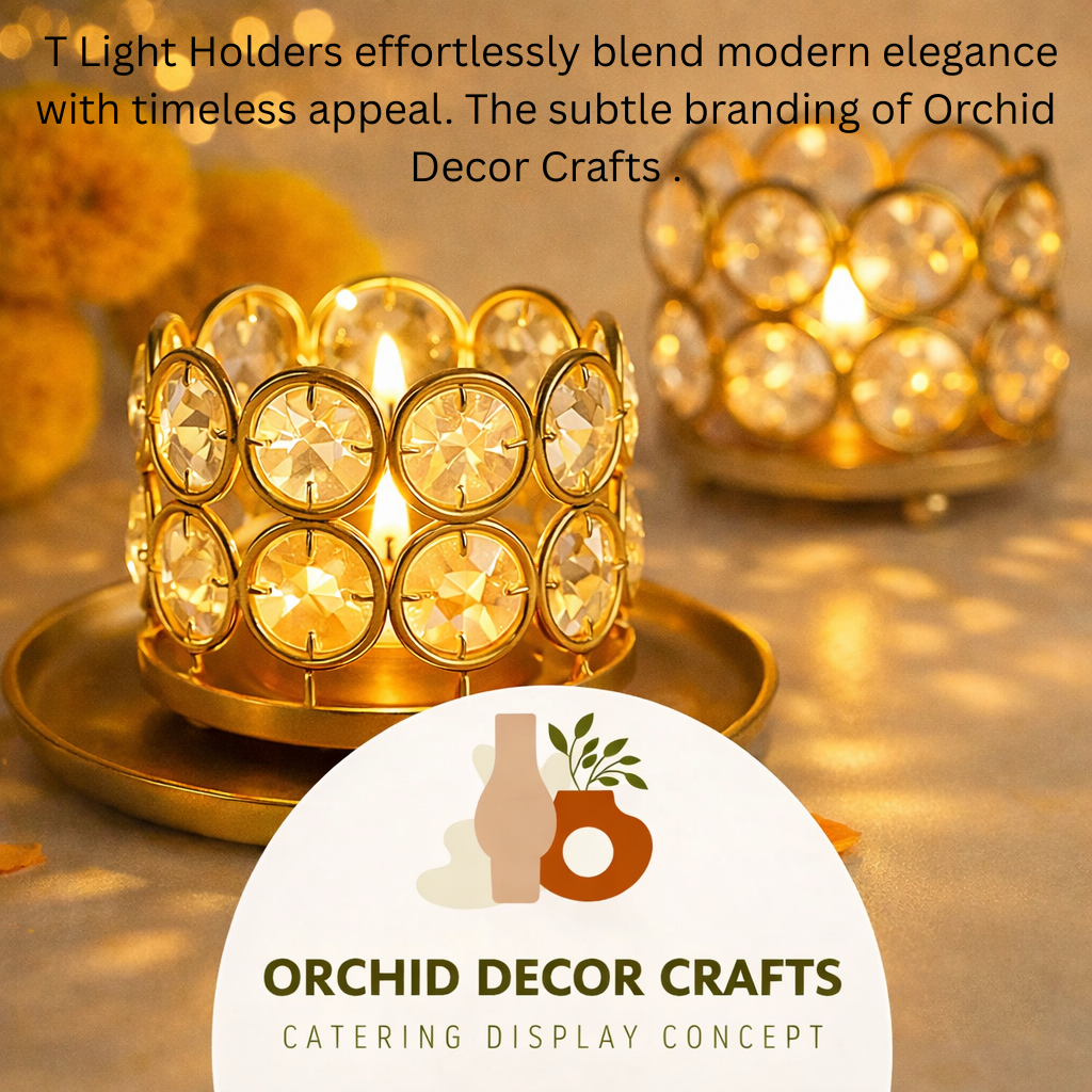 Decorative tea light holders adding a warm and elegant glow to home décor