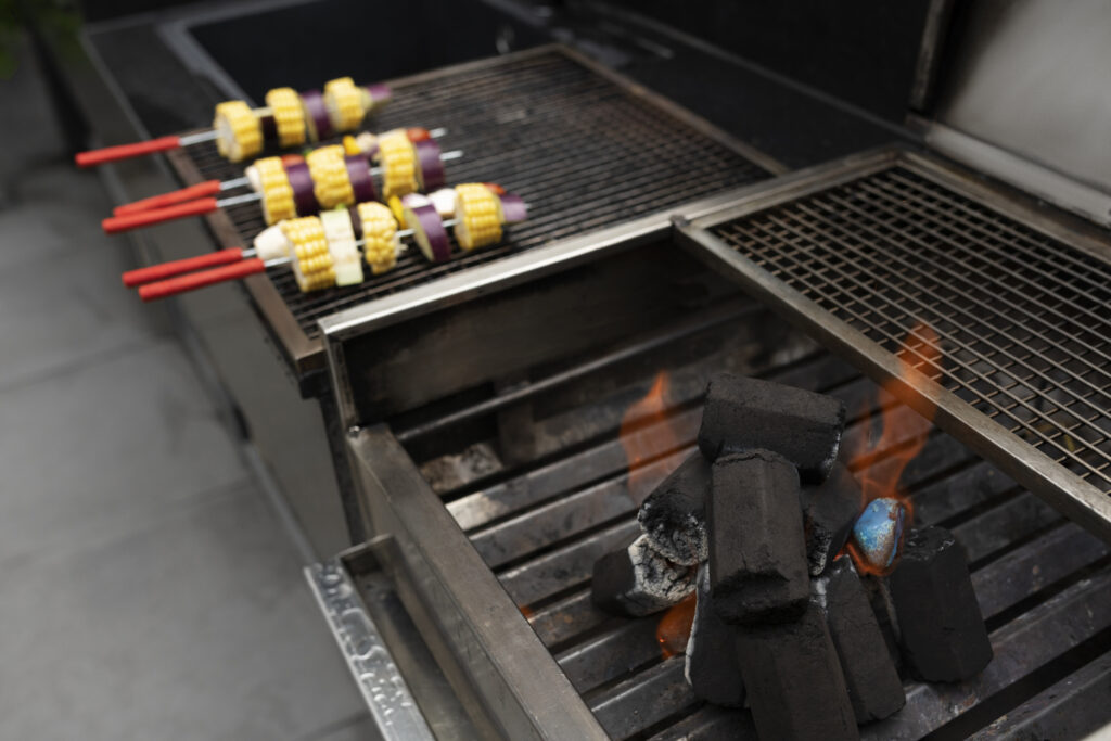 high-angle-tasty-skewers-grill
