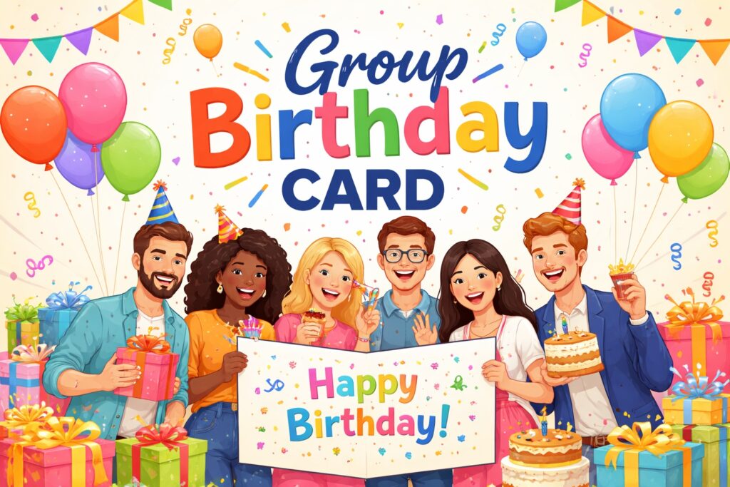 group birthday card