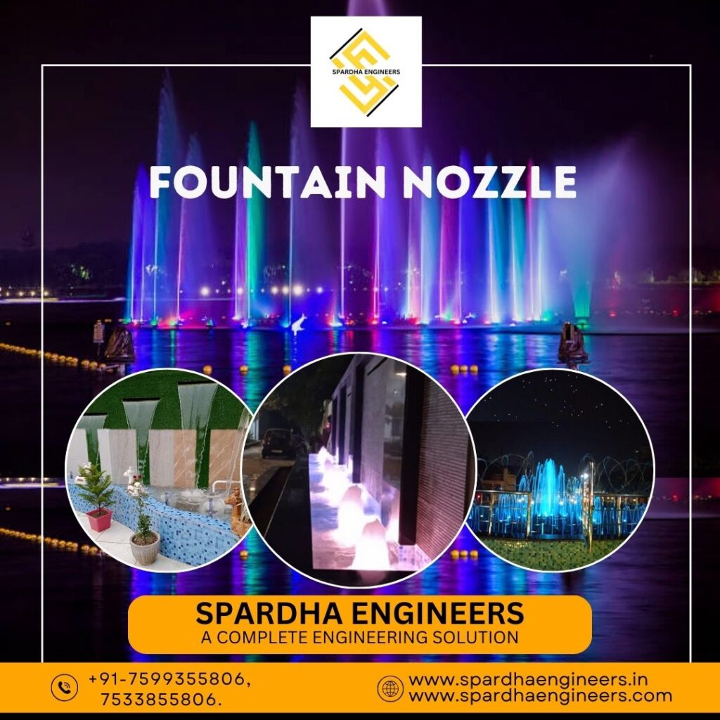 Fountain nozzle in Shakti Nagar creating beautiful decorative water fountain pattern