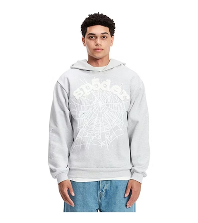 Sp5der OG Web Hoodie Heather Grey