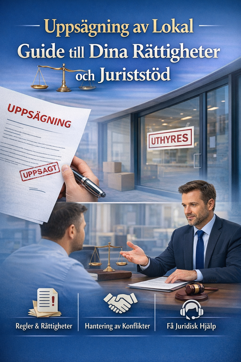 Uppsägning av lokal och juridisk hjälp