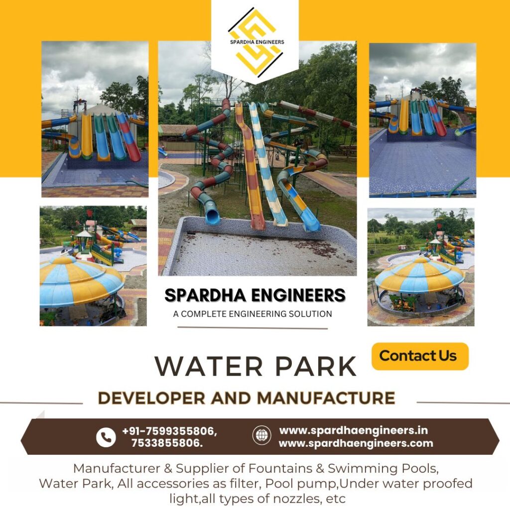 Water Park Developer and Manufacture designing modern water park with slides and wave pool in India