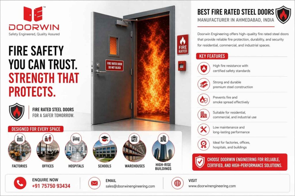 Best Fire Rated Steel Doors Manufacturer in Ahmedabad, India Doorwin Engineering