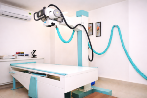 Digital X-ray machine in diagnostic lab at healthQuest Gurugram
