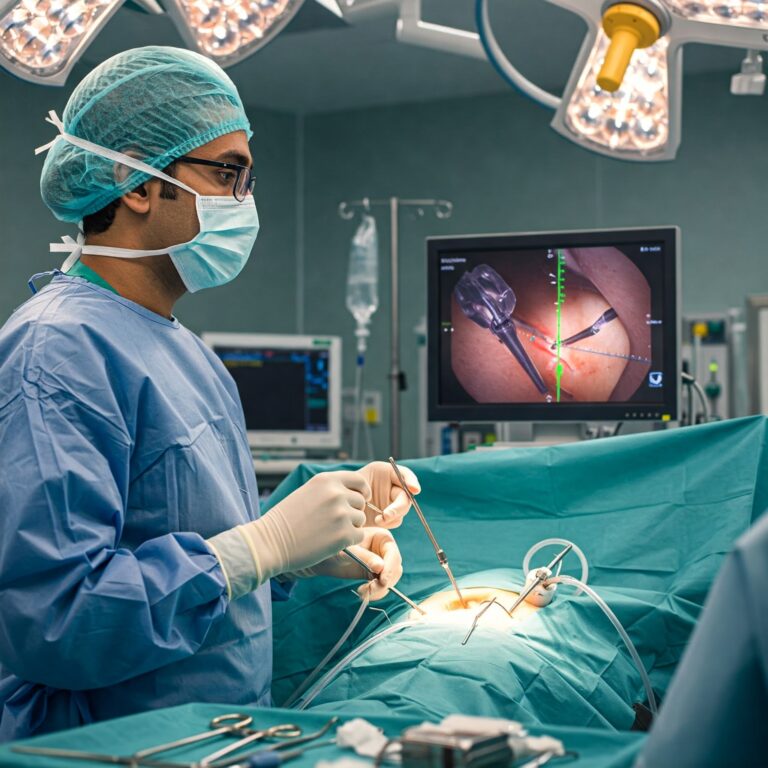 Sinus surgery doctor in Gurgaon performing endoscopic sinus treatment