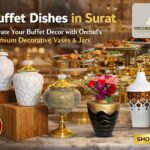 Elegant buffet dishes in Surat with premium catering setup for weddings and events