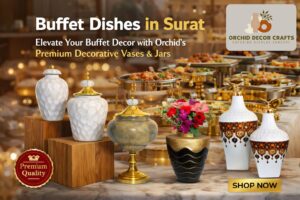 Elegant buffet dishes in Surat with premium catering setup for weddings and events