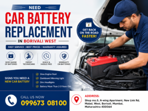car battery replacement in Borivali West