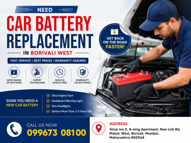 car battery replacement in Borivali West