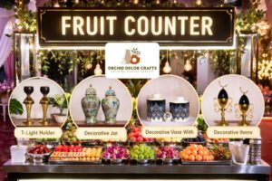 Fruit Counter in Kolkata with modern stainless steel display design