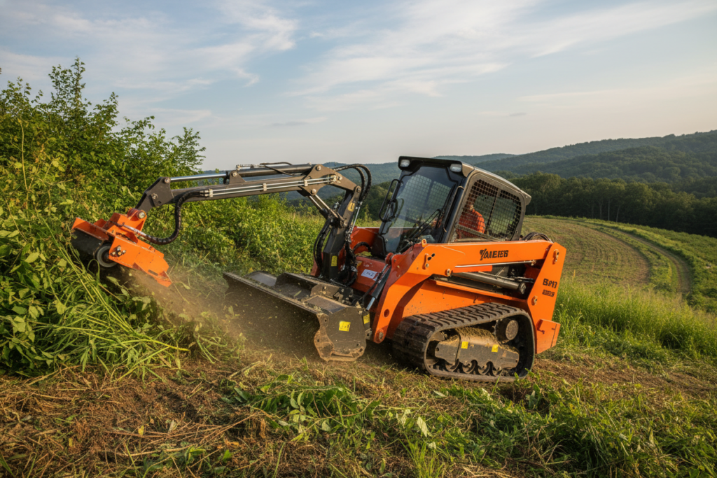 brush cutter attachment for excavator