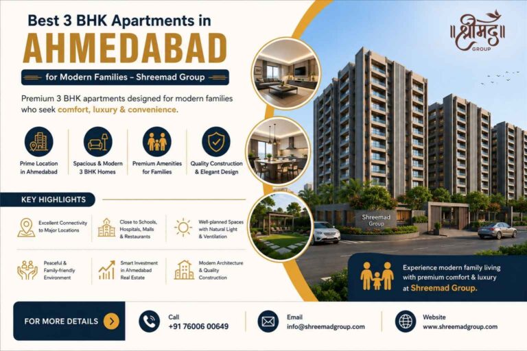 Best 3 BHK Apartments in Ahmedabad for Modern Families - Shreemad Group
