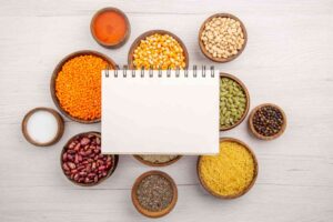 Premium quality pulses sorted in bowls for everyday cooking