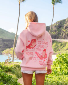 To Live For the Hope of it All Hoodie in Pink1