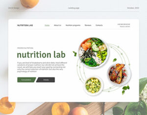 nutrition website design