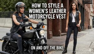 Womens Motorcycle Leather Vests