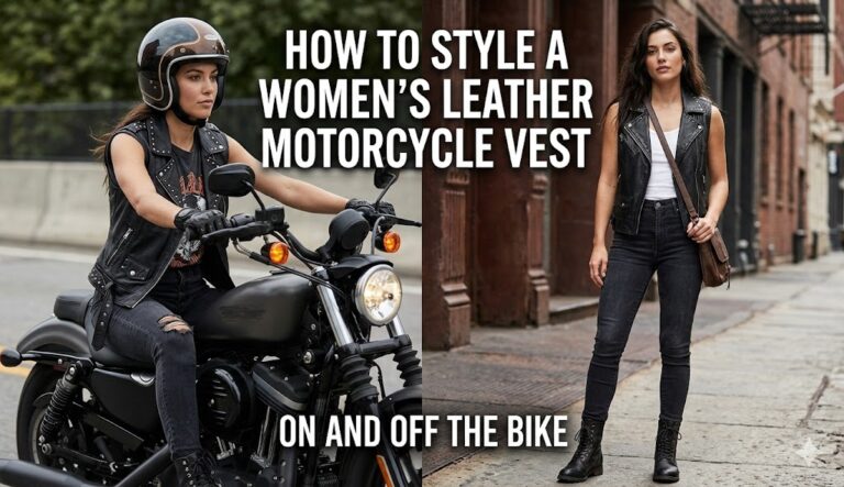 Womens Motorcycle Leather Vests