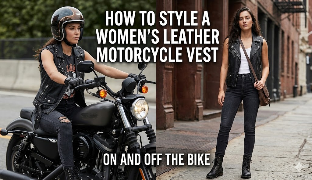 Womens Motorcycle Leather Vests
