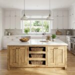 White Kitchen Island With Storage On Both Sides