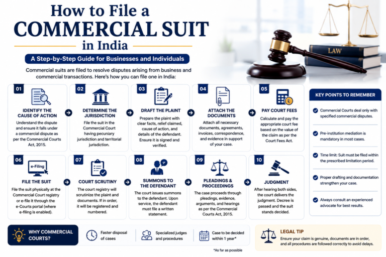 how to file commercial suit