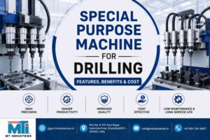 Special Purpose Machine for Drilling with multi spindle drilling heads performing precision industrial drilling operations
