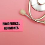 Healthcare and medical concept with text BIOIDENTICAL HORMONES