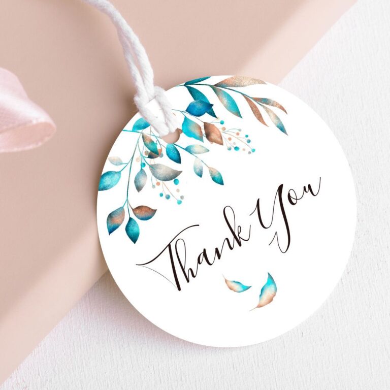 Printed half circle tags