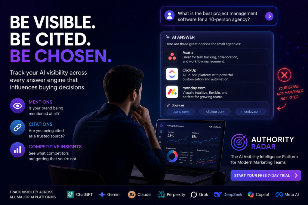 Your Google rankings don't tell the full story. Discover how AI visibility tracking helps measure mentions, citations, and competitive visibility across AI search.