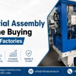 Industrial assembly machine used in a modern factory production line for efficient automated manufacturing and precision assembly.