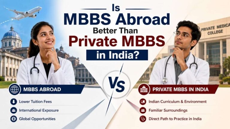 MBBS University Abroad vs private MBBS in India comparison