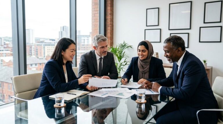 SEO for accountant UK YMYL case study featured image showing chartered accountancy team