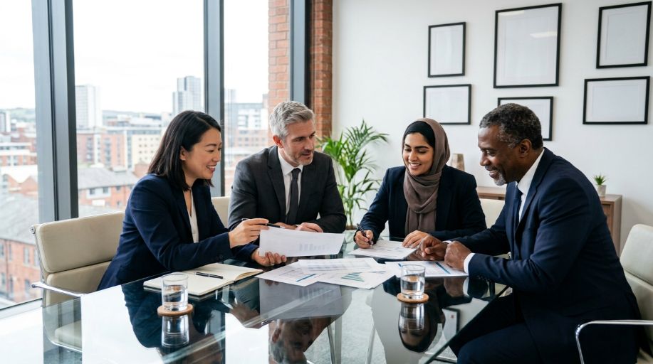SEO for accountant UK YMYL case study featured image showing chartered accountancy team