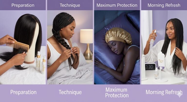 Night Routine for Protecting Your Raw Hair Bundles