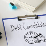 Debt consolidation is shown using a text